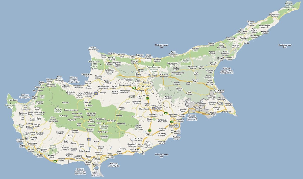 ulica zemljevid peyia Ciper