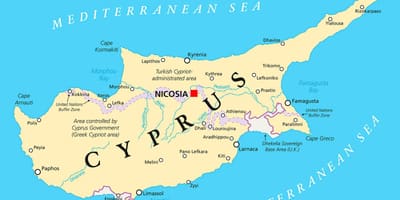Kapital Ciper zemljevid