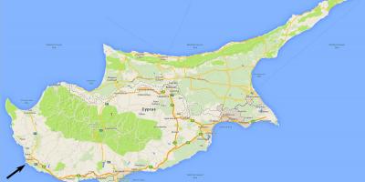 Zemljevid Ciper, ki kažejo na letališčih