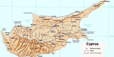 Paphos, Ciper zemljevid turističnih