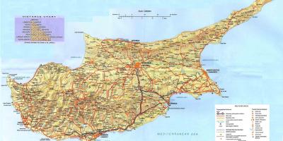 Ciper, plaže zemljevid