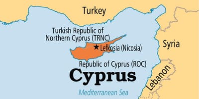 Republika Ciper zemljevid