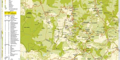 Zemljevid gorovju troodos na Cipru